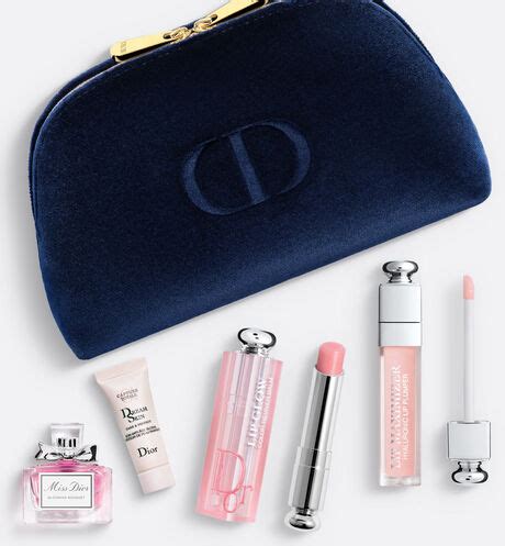 dior lip set with pouch|Dior lipstick gift sets.